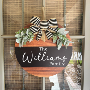Custom Family Name Door Hanger