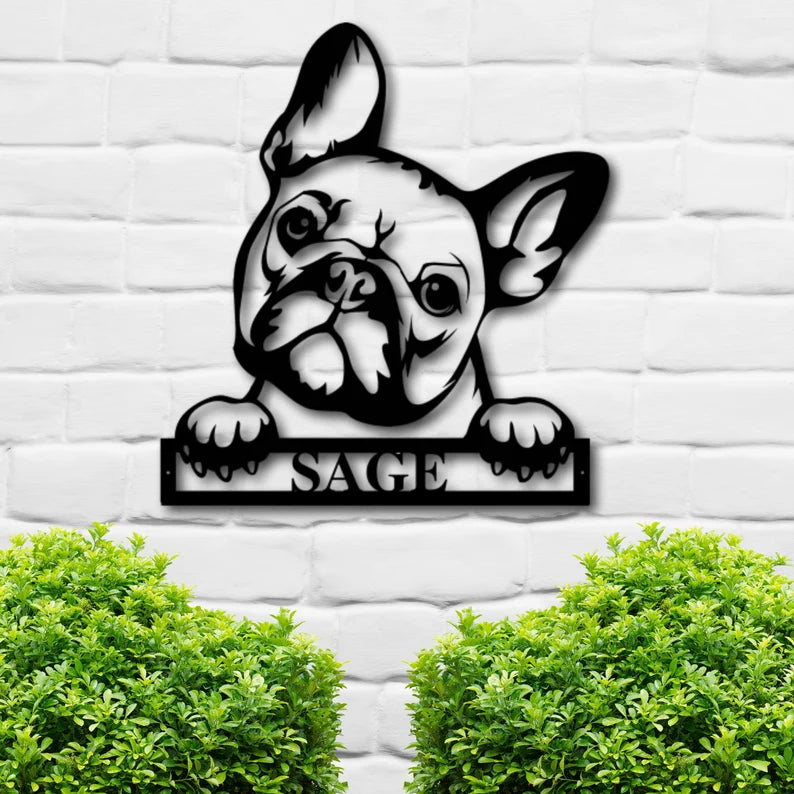 French bulldog metal hot sale art