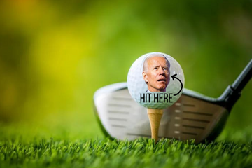 Joe Biden Hit Here Golf Ball