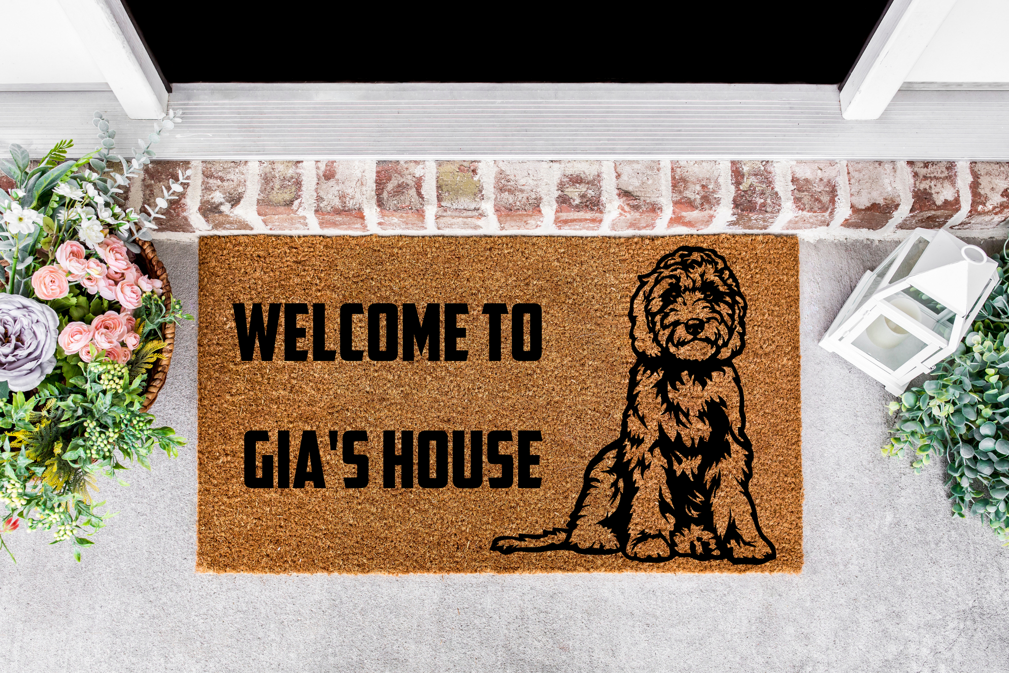 Custom Goldendoodle Doormat