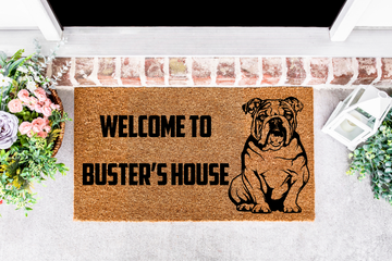 Custom English Bulldog Doormat
