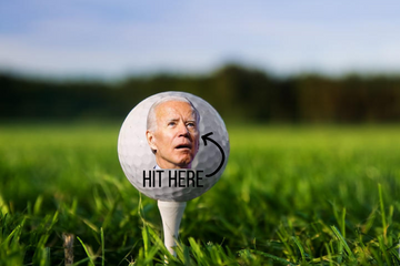 Joe Biden Hit Here Golf Ball