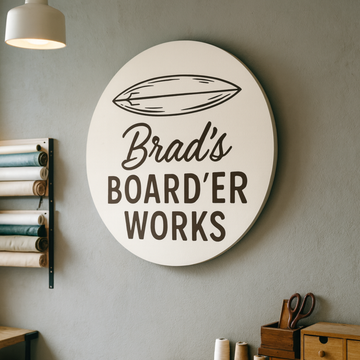 Custom Round Business Sign