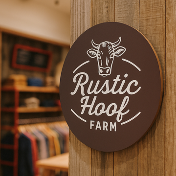 Custom Round Business Sign