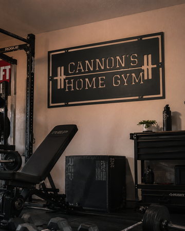 Barbell Gym Sign