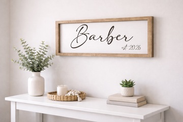 Framed Last Name Wedding Date Sign