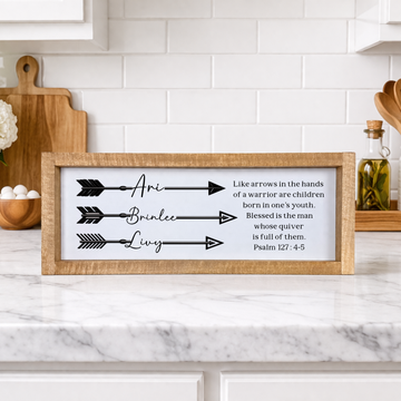 Personalized Raising Arrows Sign with Kids Name