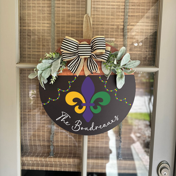 Mardi Gras Door Hanger