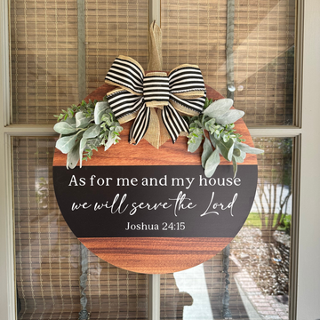 We Will Serve The Lord Door Hanger