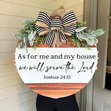 We Will Serve The Lord Door Hanger