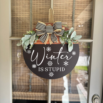 Funny Winter Door Hanger