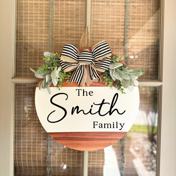 Custom Family Name Door Hanger