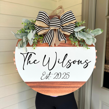 Family Name & Est. Date Door Hanger