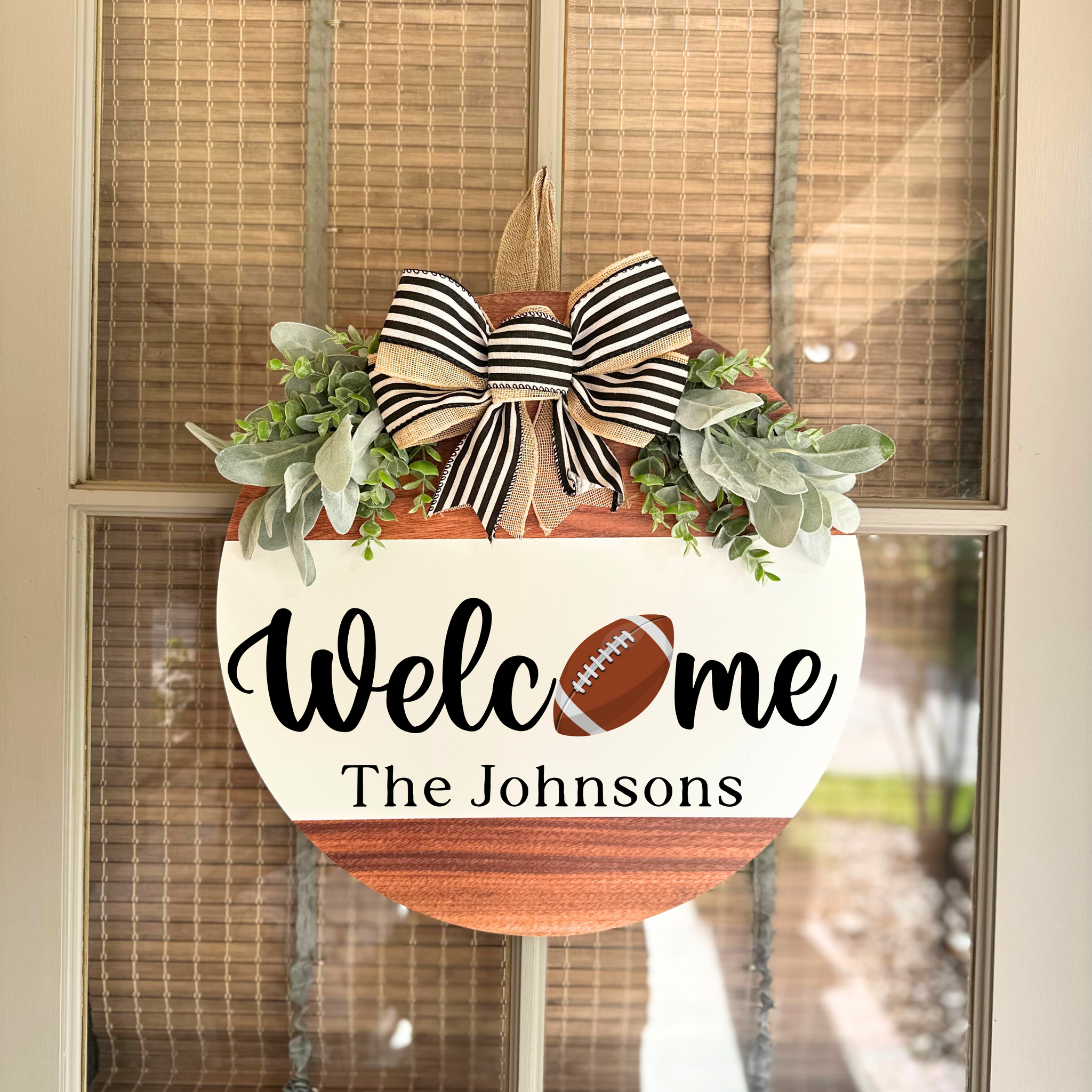 Welcome Football Door Hanger