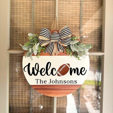 Welcome Football Door Hanger