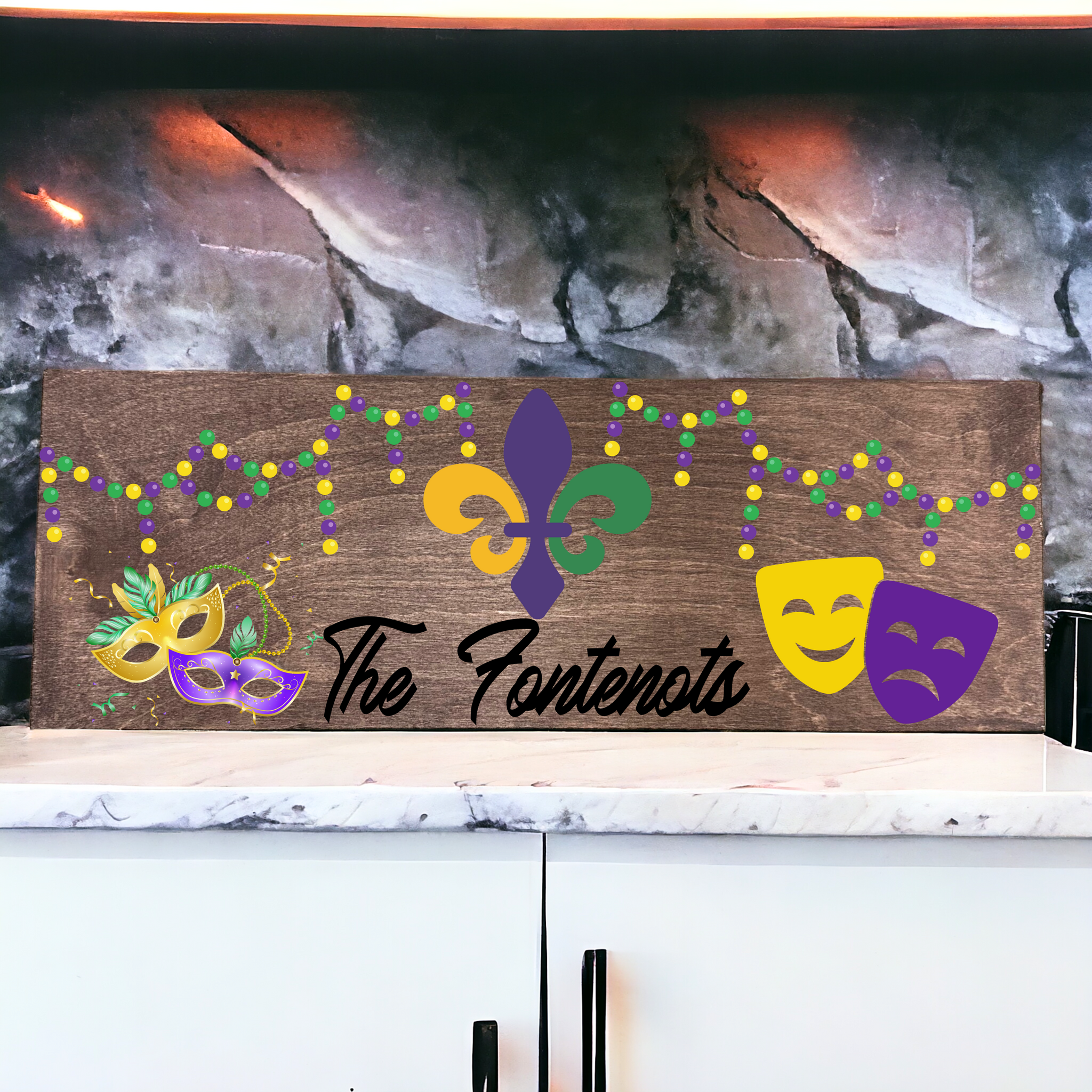 Personalized Mardi Gras Sign