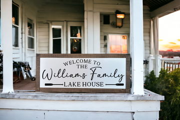 Custom Framed Lakehouse Sign