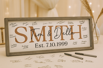 Wedding Guest Book, Wedding Signature Board