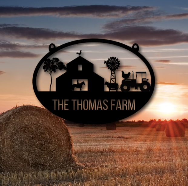Metal Farm Sign