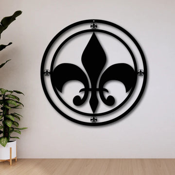 Metal Fleur De Lis Sign