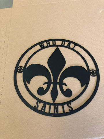 Metal Fleur De Lis Sign