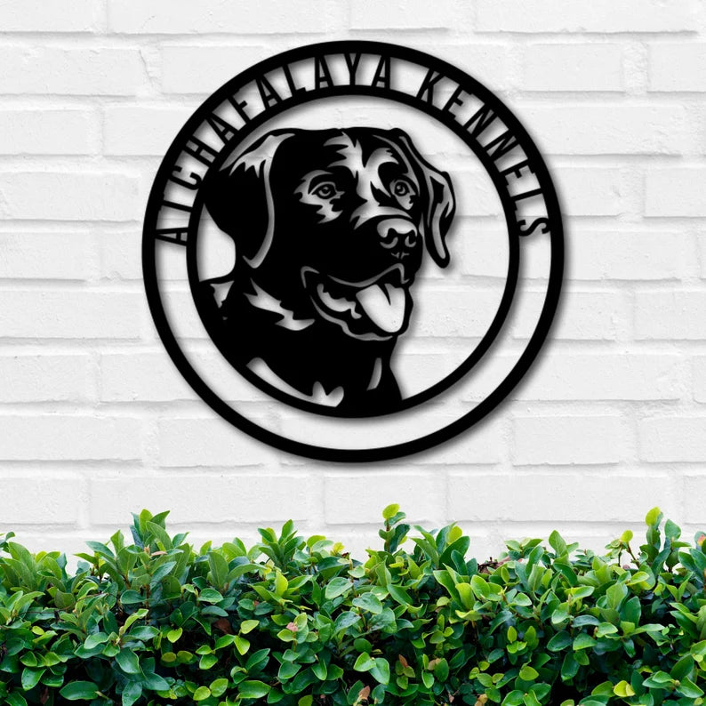 Metal Labrador Retriever Sign