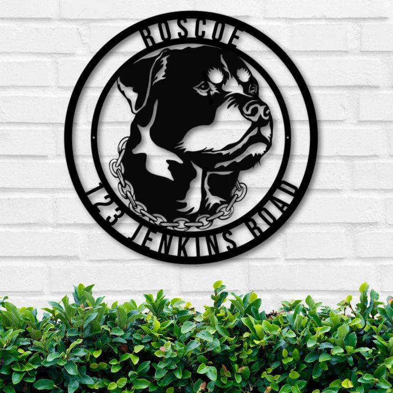 Metal Rottweiler Sign