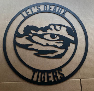 Eye of the Tiger Metal Sign