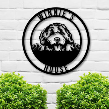 Metal Goldendoodle Sign