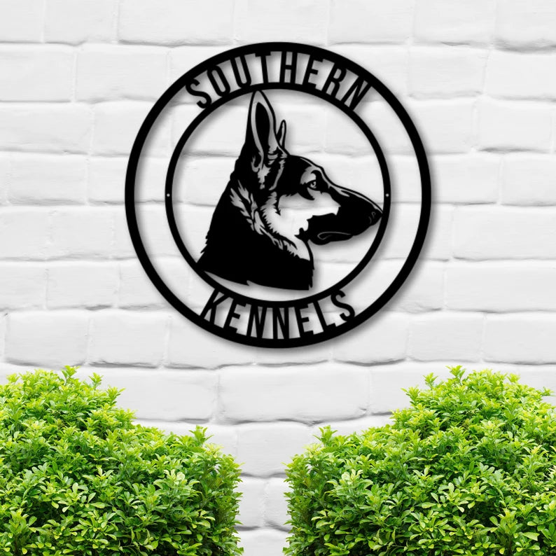 Metal German Shepherd Sign