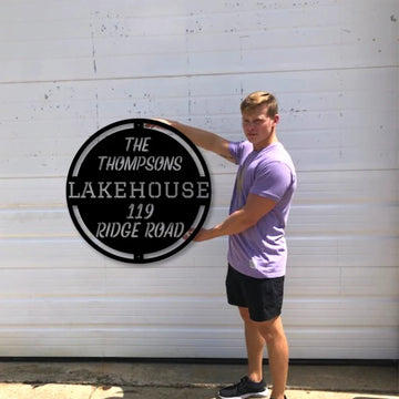 Metal Lakehouse Sign