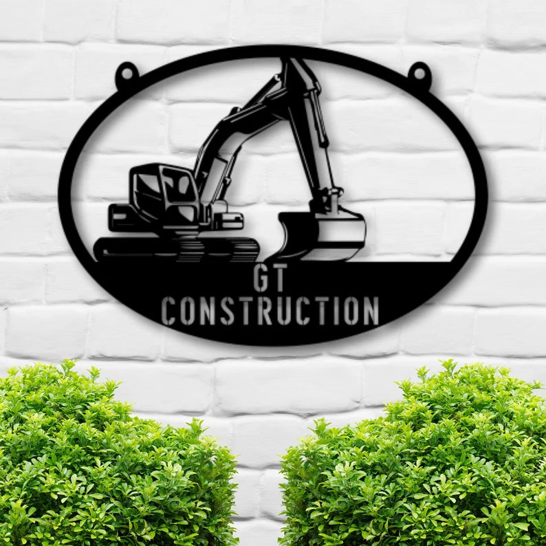 Metal Excavator Sign